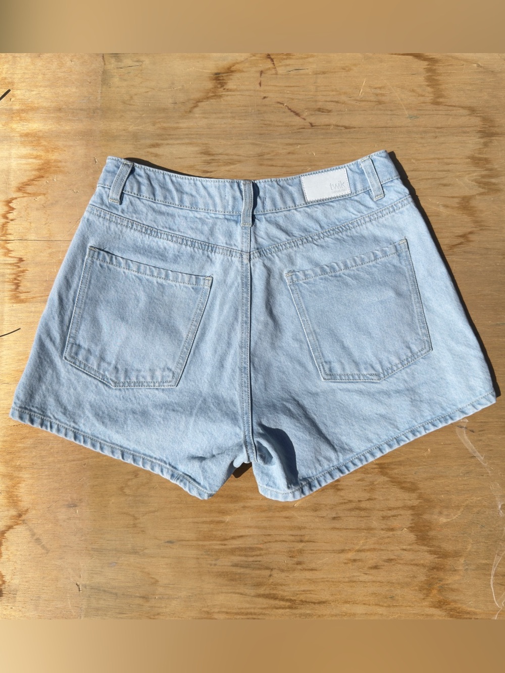 Simons Light Blue High-Rise Denim Shorts - Picture 3 of 4